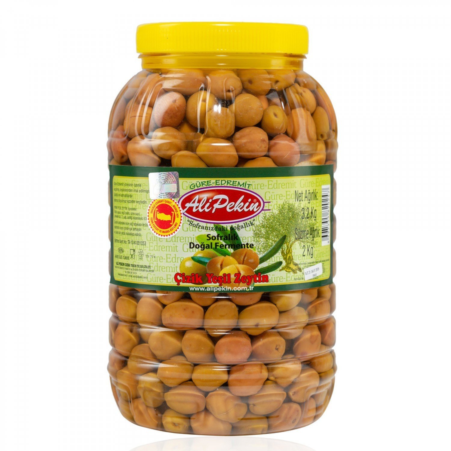 Yeşil Çizik Zeytin 2 No 2 kg (3 lük)