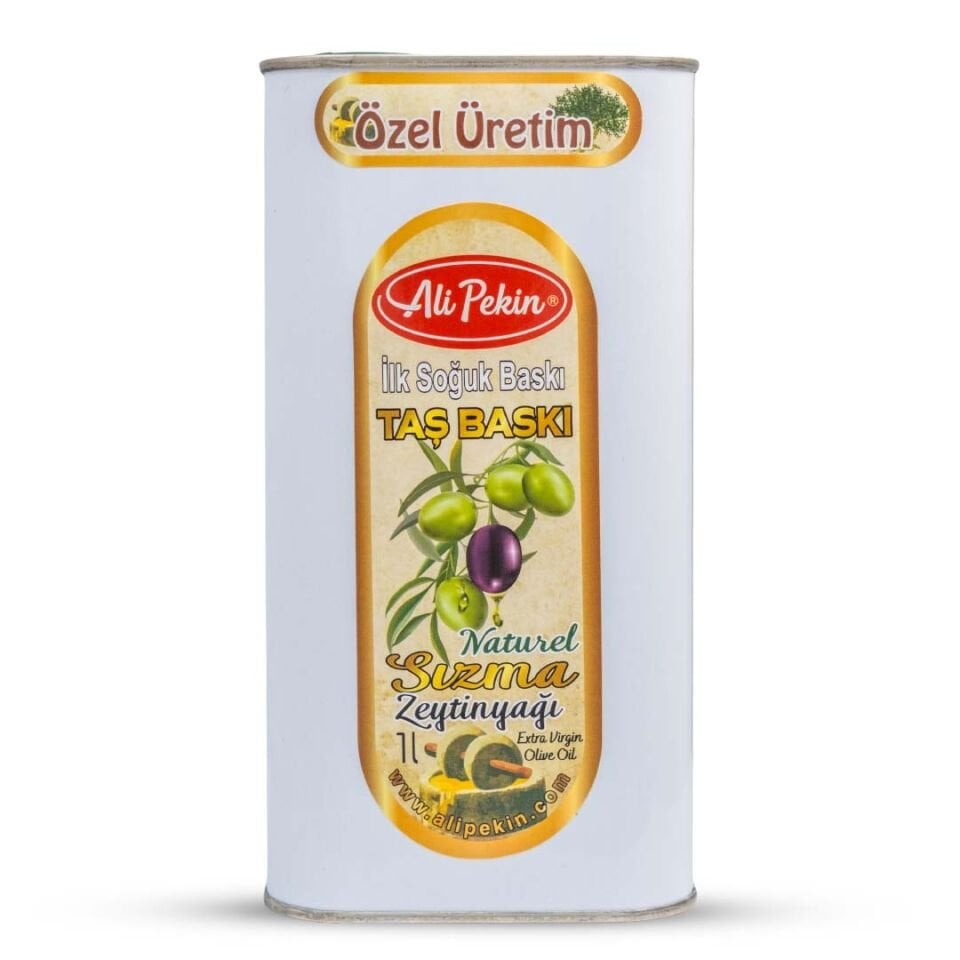 Taş Baskı İlk Soğuk Baskı Sızma Zeytinyağı 1 lt (Teneke)