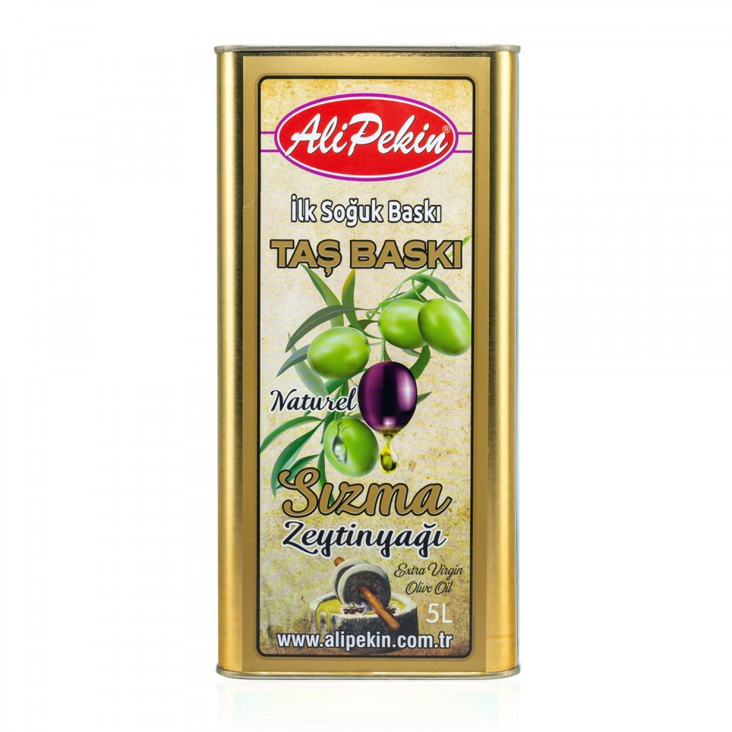 Taş Baskı İlk Soğuk Baskı Sızma Zeytinyağı 5 lt (Zeytin Sütü)