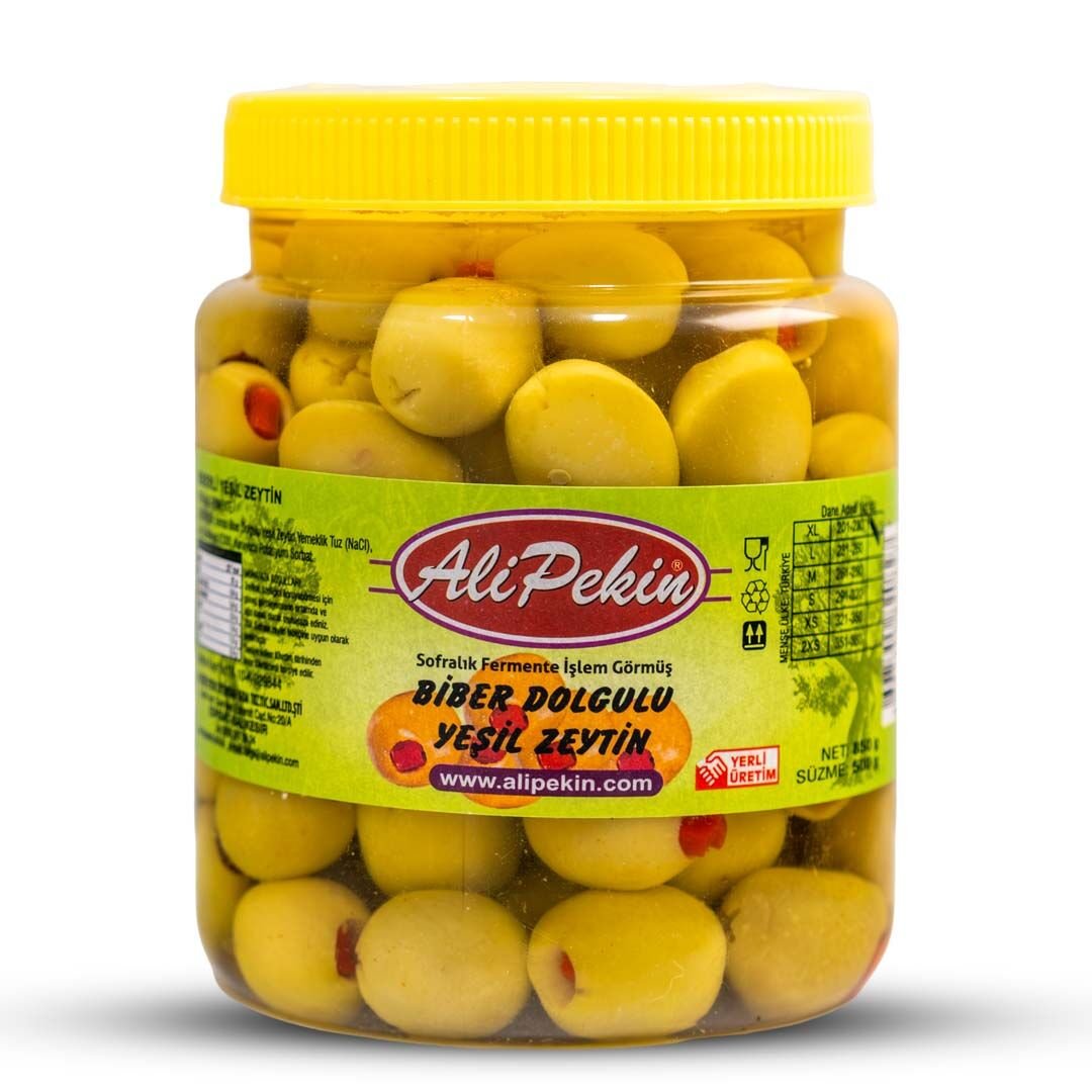 Ali Pekin Biber Dolgulu Zeytin 500 Gr (Pet)