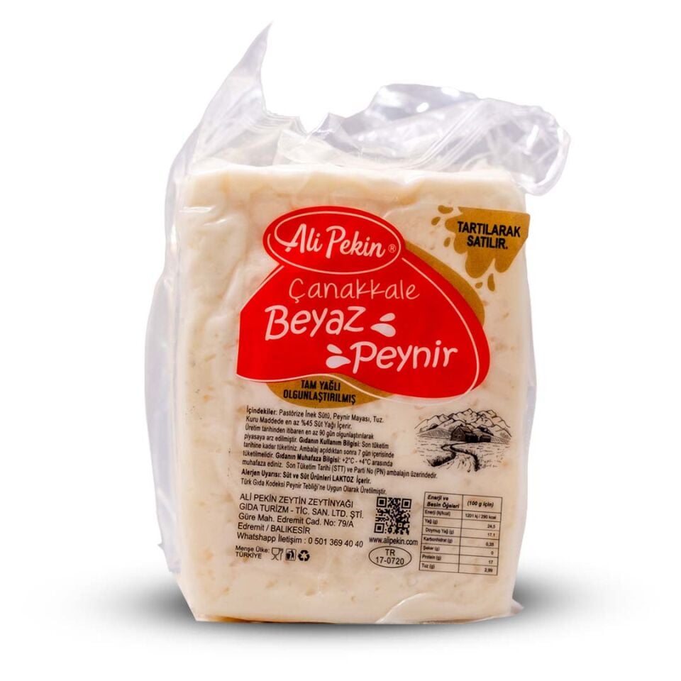 Tam Yağlı İnek Peyniri Çanakkale 700 Gr